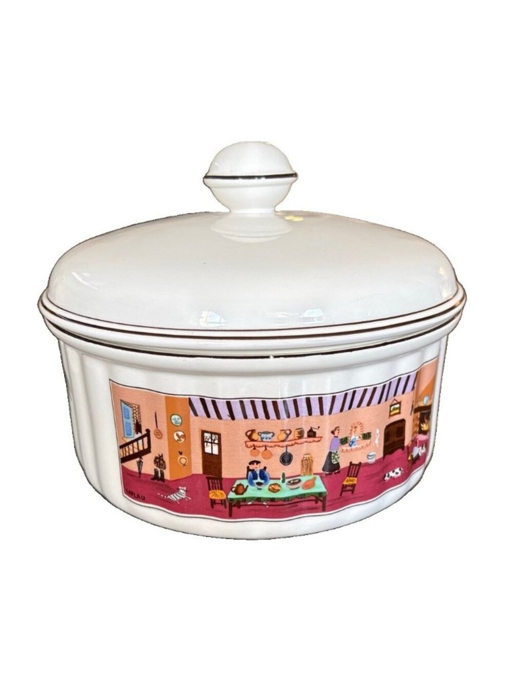 Villeroy & Boch Vilbofour Naif Porcelain Casserole Dish Freezer To Oven 8” Bowl